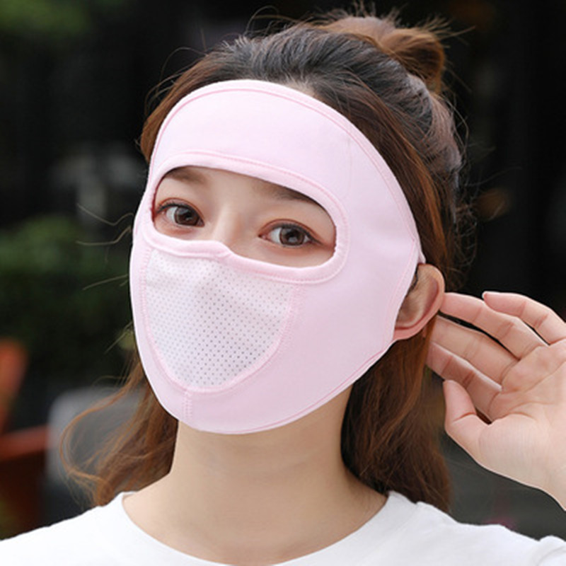 Picture of Sunscreen Mask Women's Summer Thin Dust-proof Breathable Ice Silk Protective Full Face Mask Cover Men's Face Cover Face Mask