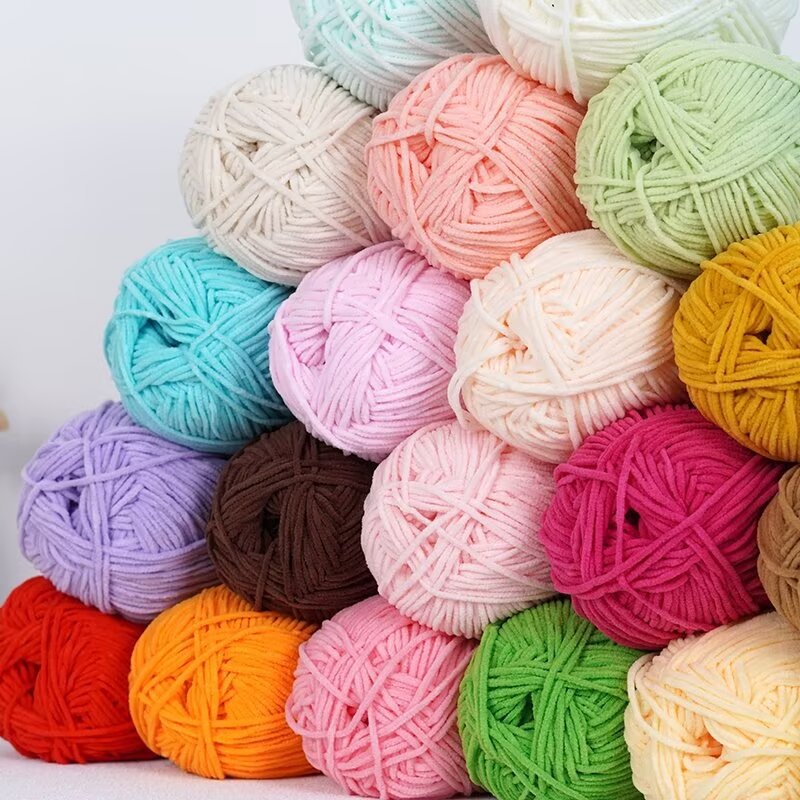 Mengmeng Nude Group 50g Hand-woven Doll Yarn DIY Doll Material Pack Milk Cotton Hat Hand-woven Products