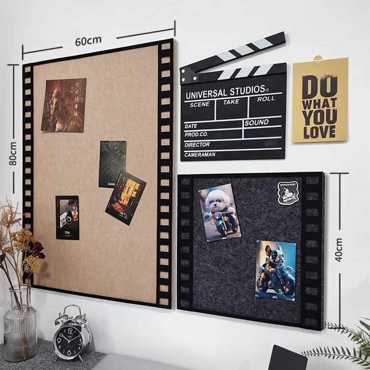 Photo Wall Combination Photo Frame Photo Wall Nostalgia Felt Wall Stickers Message Cork Board Background Wall Stickers Shop Decoration