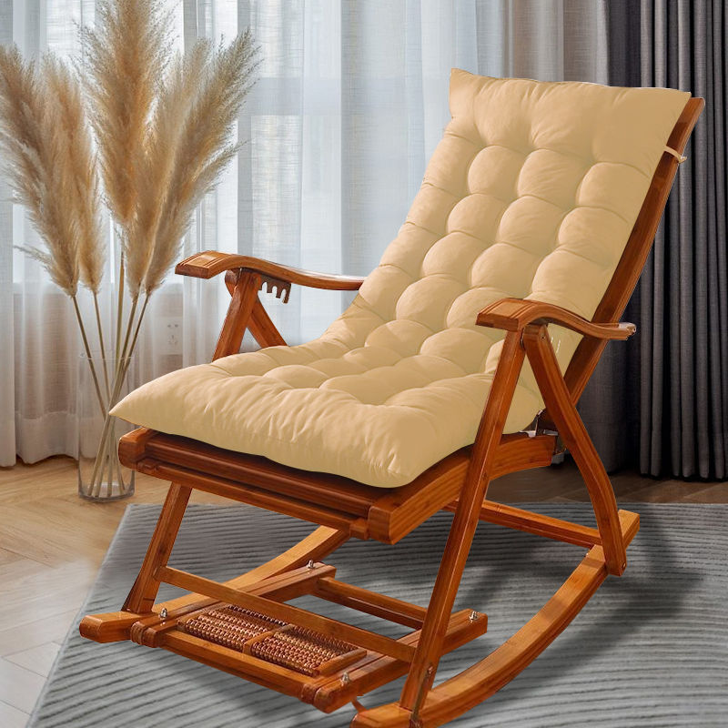 Cotton Cushion Thickened Recliner Rocking Chair Autumn and Winter Cushion Folding Chair Universal Lazy Sofa Four Seasons Special Rattan Chair