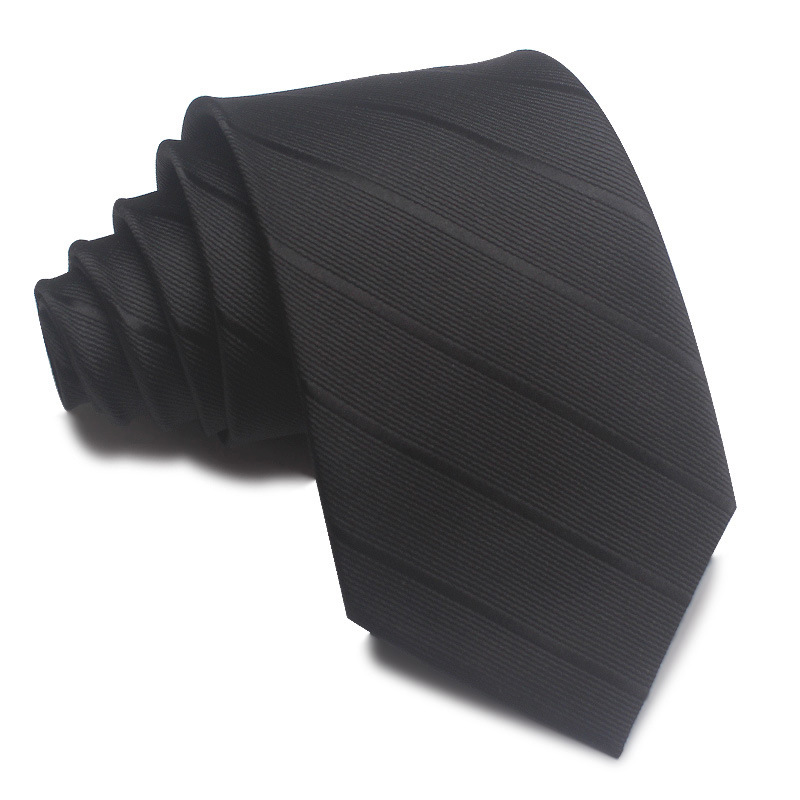 Picture of 25 New 8cm Polyester Jacquard Stripesd Tie 7cm Men's and Women's Business Formal Wear Casual High-End Red Black Blue