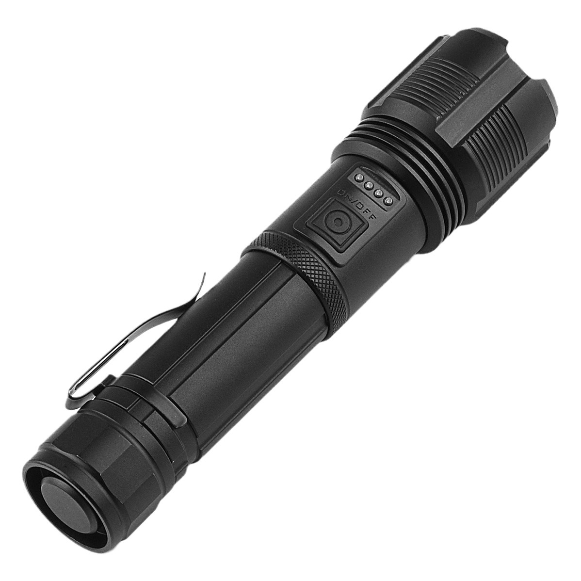 LED Flashlight Type-C Rechargeable Aluminum Alloy Tactical Portable Waterproof Outdoor Zoom Strong Light P50 Flashlight