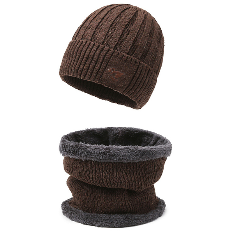 Picture of Hat Unisex Knitted Hat Scarf Hat Two-Piece Cap Ear Protection Cap Cycling Cold-Resistant Warm suit