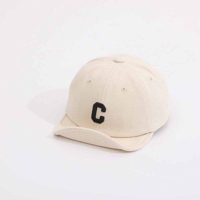Picture of Baby's Hat Spring and Autumn Soft Brim Korean-style C- letter Embroidered Western-style Cap Baby Baby Instagram Baseball Cap Trendy