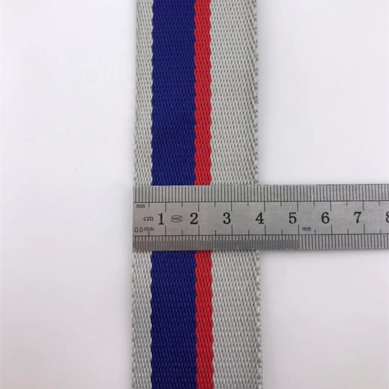 38mm polyester intercolor ribbon gray red blue 3.8CM polyester cotton intercolor ribbon thickened