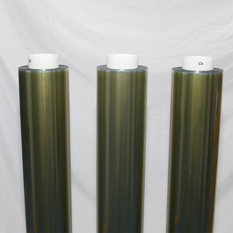 Picture of Supply PET brown high viscosity protective film PET transparent golden electrostatic film cutting high temperature resistant high viscosity protective film