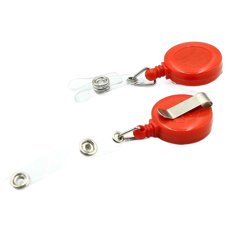 Cross-Border Retractable Plastic Badge Holder with Retractable Buckle, Id Card Holder with Lanyard, Easy-To-Use Work Badge, Multifunctional