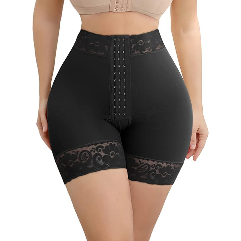 Picture of Cross-border Europe and the United States high waist belly pants lace crotch hip pants row buckle full hip waist crotch body plastic pants