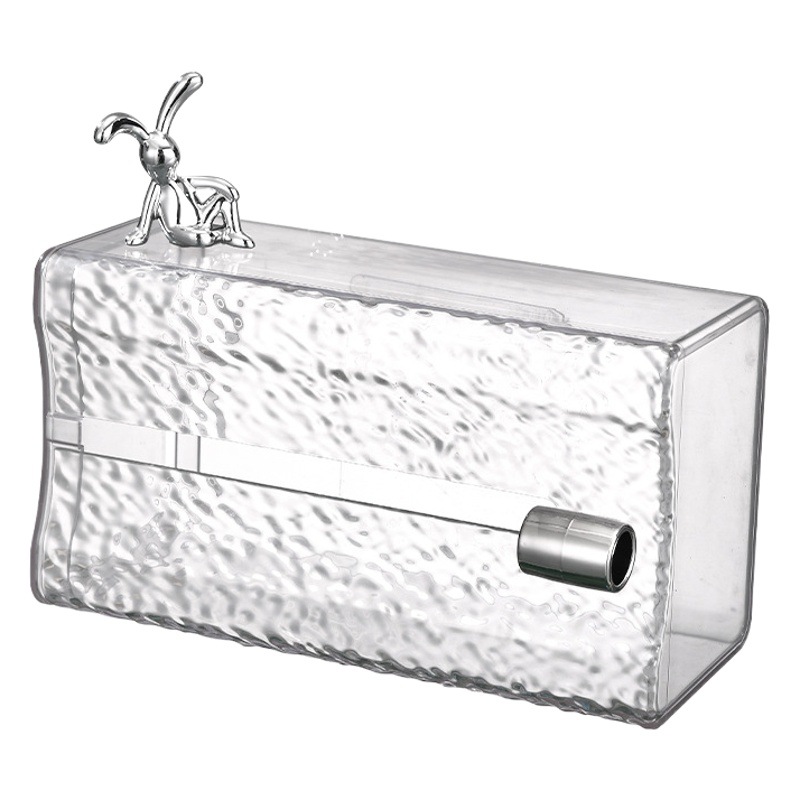 High-end Decorative Living Room Tissue Box Light Luxury Bedroom Creative Simple Paper Box Wall-mounted Toilet Storage Box
