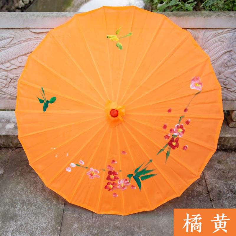 Picture of Classical Craft Umbrella Silk Cloth Outdoor Ceiling Decorative Oil Paper Umbrella Catwalk Dance Props COS Chinese Style Cheongsam Umbrella