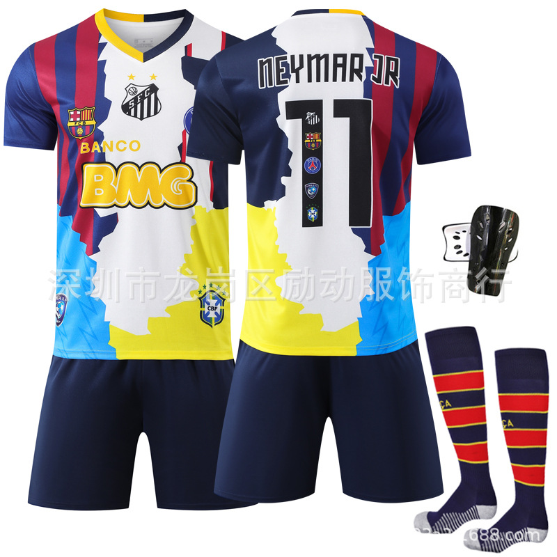 Picture of Club Vintage Commemorative Edition Jersey Sportswear Children Special Edition Neymar Football Career Football Clothes suit