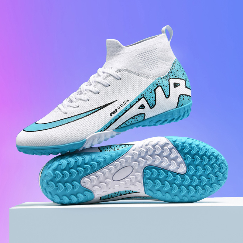 Cross-Border Wholesale High-Top Football Shoes for Men and Women with Broken Nails and Long Nails for Students, Artificial Grass Sports Competition Training Shoes