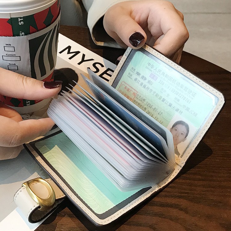 Picture of PVC Card Bag 2024 New Letter Niche Design Advanced Sense Card Bag Women's Large Capacity Card Set Instagram