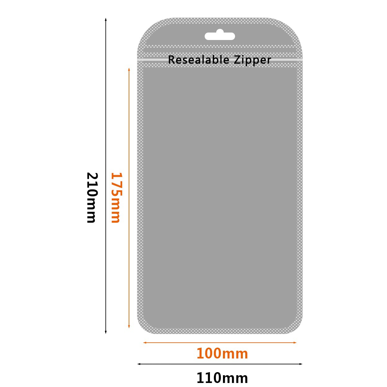 Picture of 11*21 thickened nail drill acrylic box plastic bag in stock double-sided transparent ziplock bag transparent lock pocket