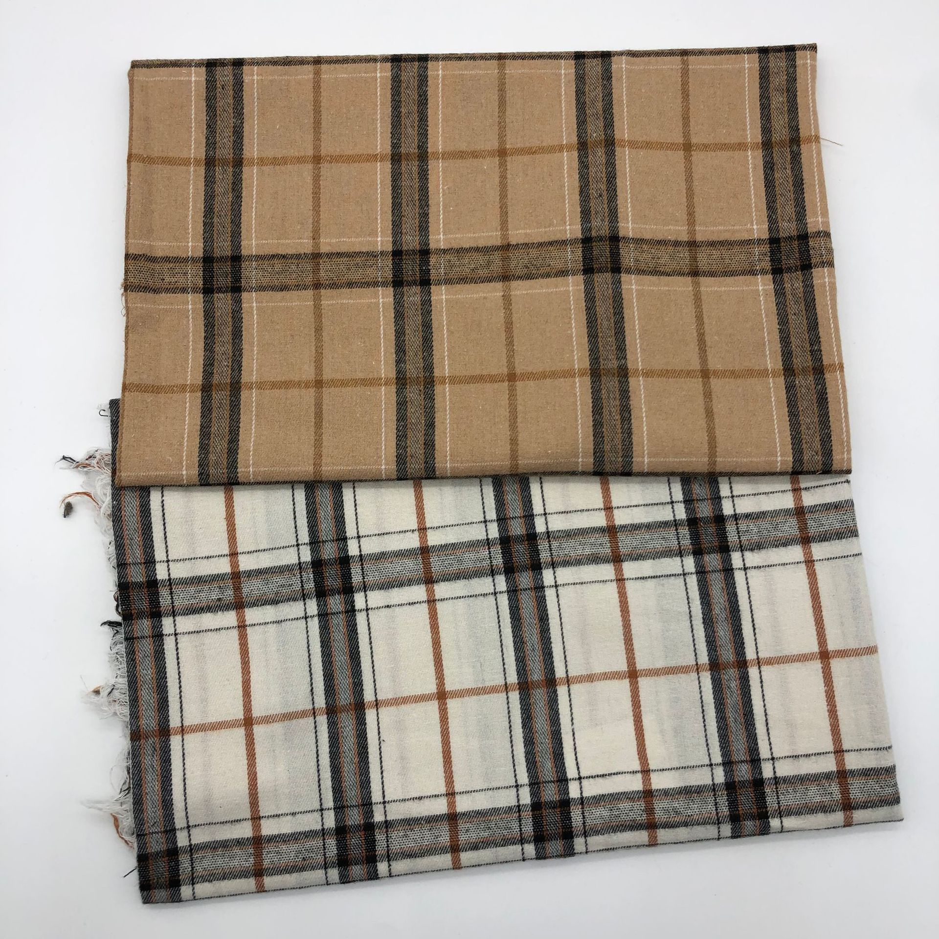 Spring and Autumn Brushed Plaid Polyester-Cotton Twill Children's Suit Shirt Skirt Coat Plaid Fabric