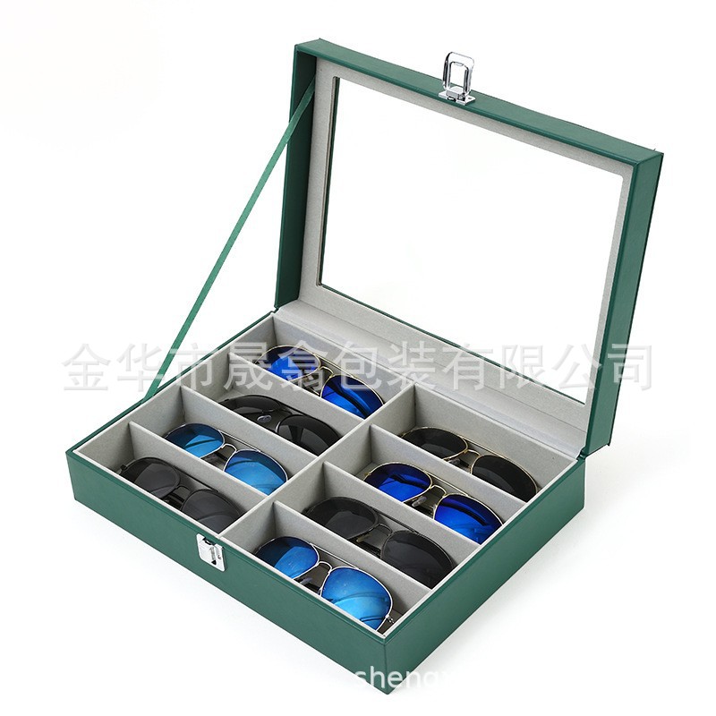 Picture of Manufacturer Recommends Pu Leather Series Watch Box Black Mechanical Watch Multi-Position Storage Box Household Square Gift Watch