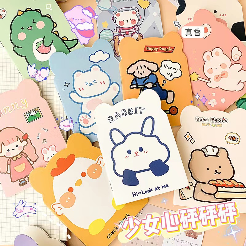 Picture of Student Notebook cute girl heart small notebook portable portable small notepad learning pocket horizontal line book