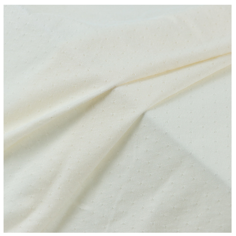 Picture of Baby Summer 135g Jacquard Mesh Bamboo Cotton Sweat Pajamas Climbing Wear Bamboo Cotton Fabric Knitted Mesh Point Cloth