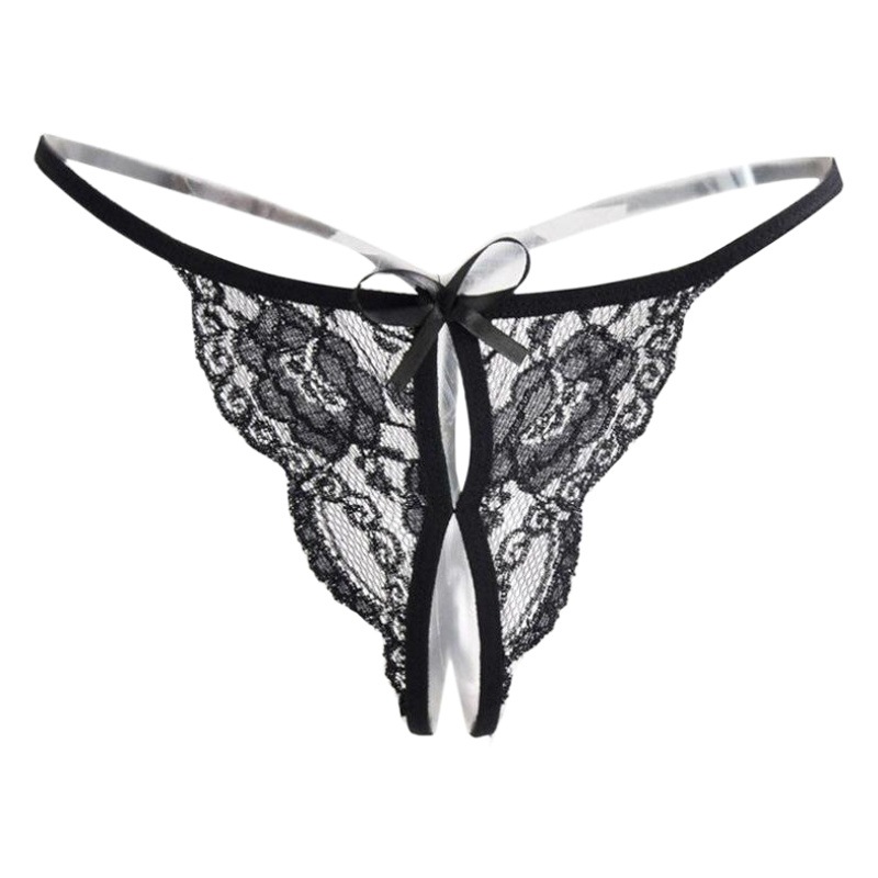 Women's lace transparent open crotch pearl underwear sexy thong men's sexy underwear wholesale