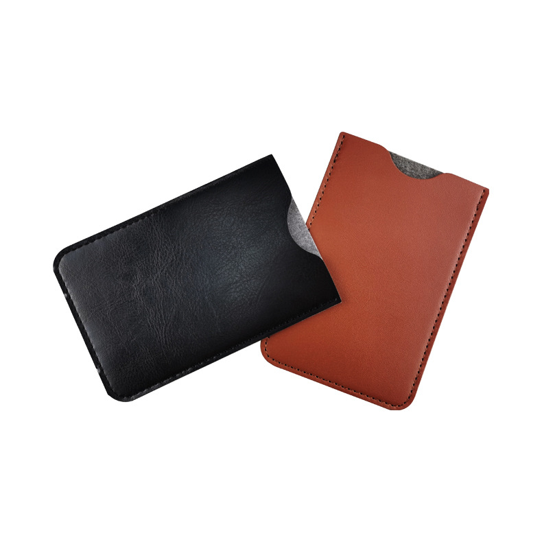 Factory spot PU material wooden comb storage leather case retro sandalwood hair comb protective case small wholesale