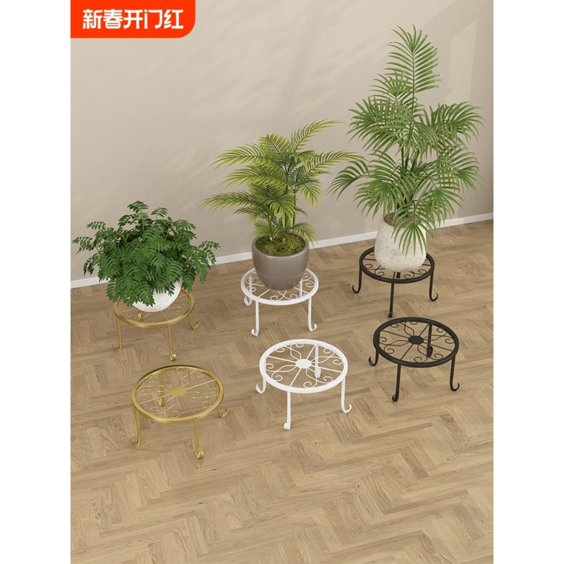 Shelf wrought iron outdoor courtyard window sill flower pot light luxury flower shelf living room floor-standing balcony succulent flower stand 00