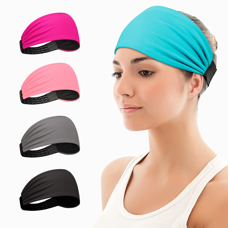 New Fashionable Sports Headband for Women Fitness Sweat-Absorbent Wide-Brimmed Headscarf Sweat-Absorbent Yoga Running Headband Dropshipping