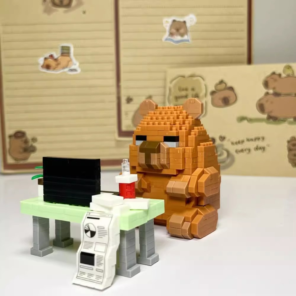 Picture of Wholesale Worker Buddhist Capybara Water Capybara Building Blocks Creative Gift Ornaments Educational Assembly Toys Gifts
