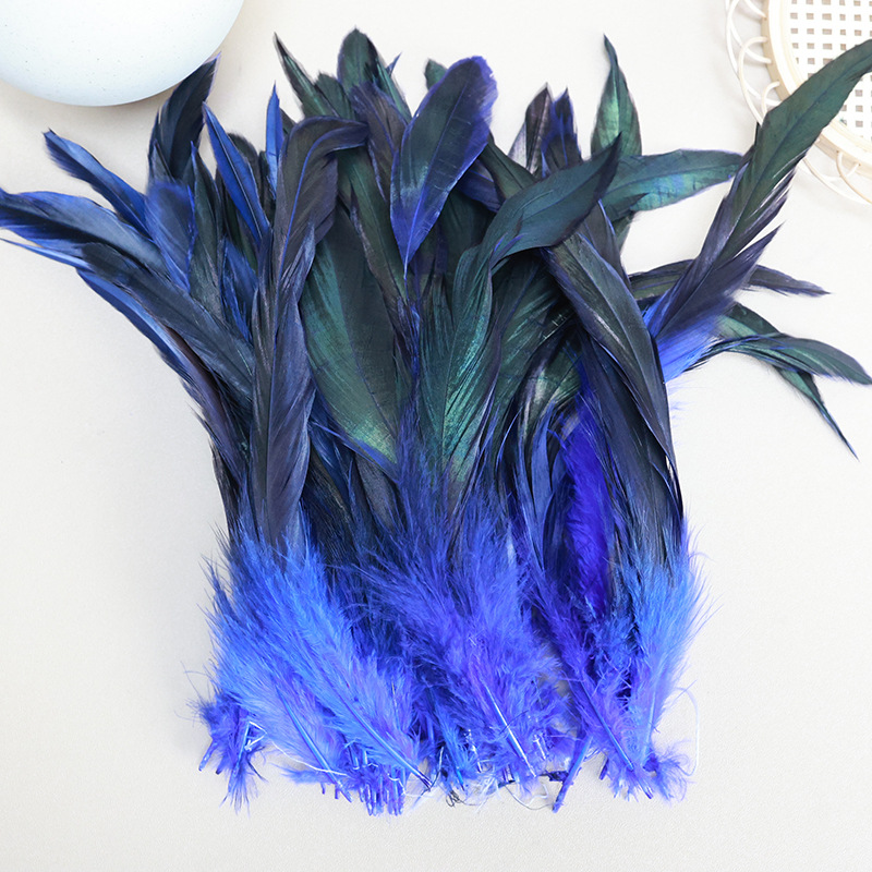 Picture of in stock 50 6-8 inch natural purple swimming feather chicken feather diy handmade accessories shooting props clothing accessories