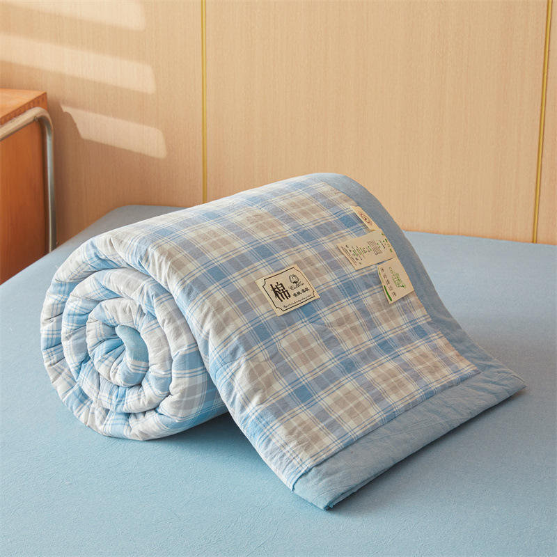 Picture of Class A Xinjiang cotton cotton summer quilt 100 cotton machine washable washable air conditioning single double summer thin quilt