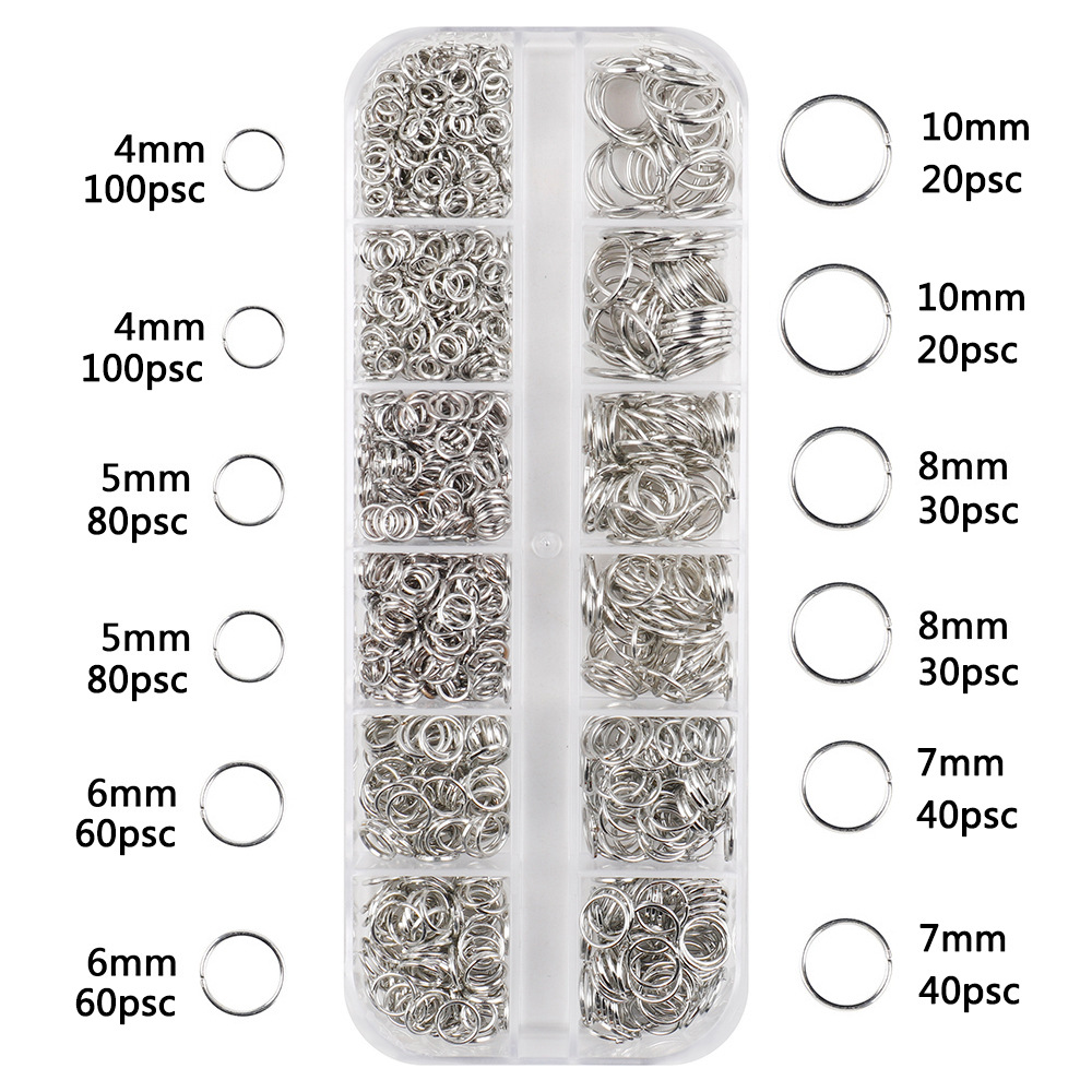 Picture of Cross border hot sale wholesale 6 color metal lobster clasp iron ring jewelry small accessories boxed DIY bracelet necklace accessories