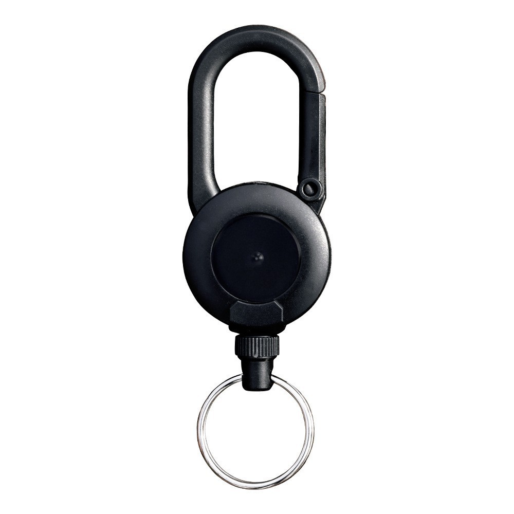 Picture of Backpack tactical U-shaped easy-pull buckle keychain retractable simple black outdoor portable steel wire four-color spring buckle