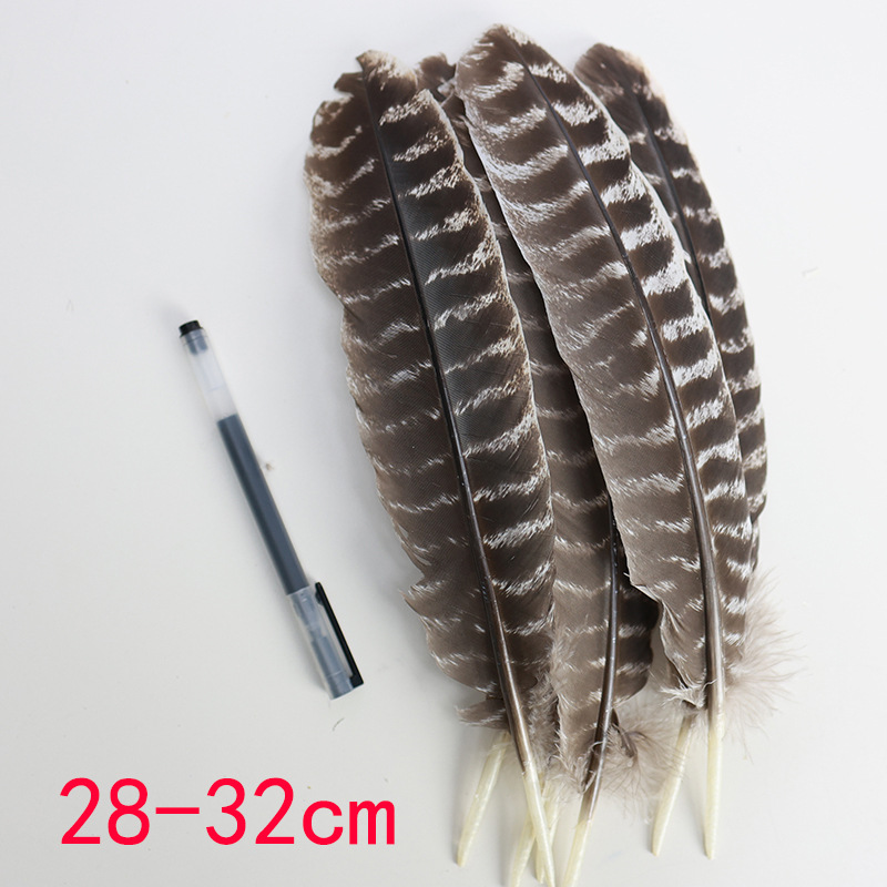 Picture of Wholesale natural striped flower chicken nest feather feather feather DIY craft jewelry decoration handmade accessories material turkey feather