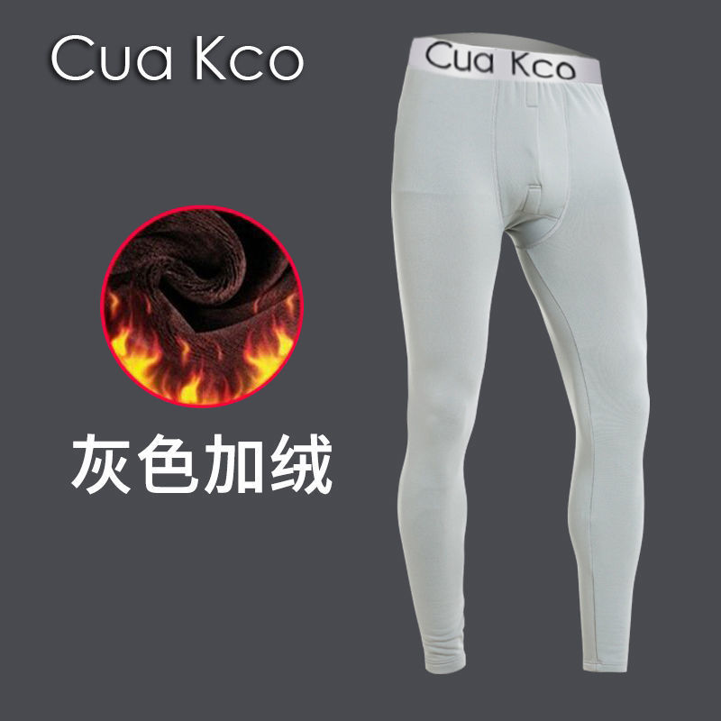 Picture of [Plus velvet not plus velvet optional] men's autumn pants youth slim one-piece warm pants autumn and winter large size wholesale