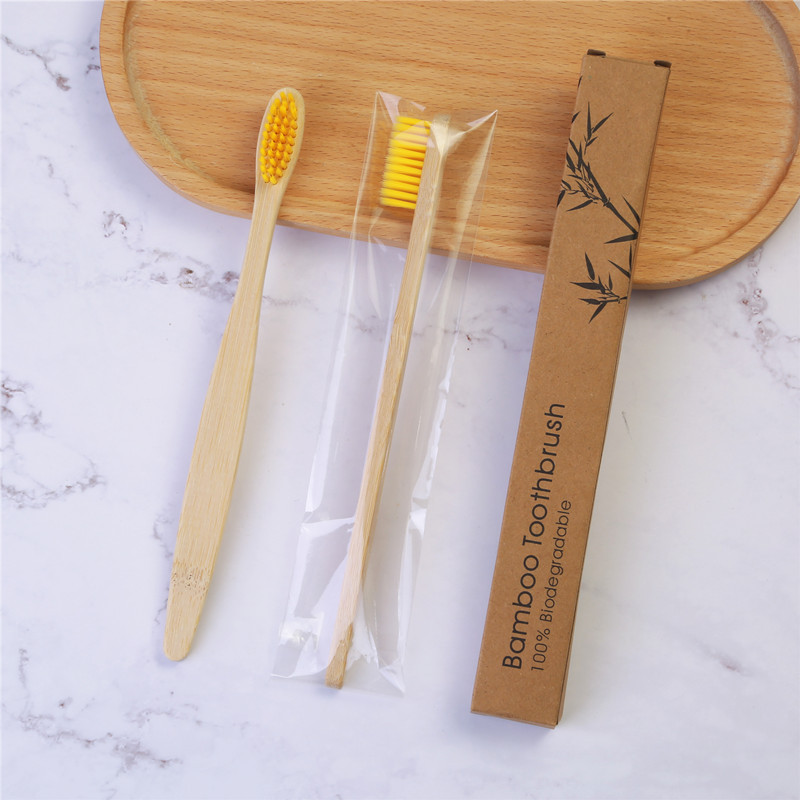 Picture of Cross-border Travel Homestay Hotel Non-disposable Toothbrush Bamboo Charcoal Bamboo Fiber Soft Hair Adult Bamboo Toothbrush Customization