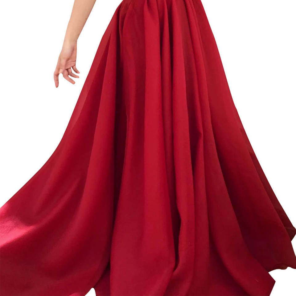 Picture of Cross-border Amazon festive red slim-fit sleeveless banquet performance host evening dress bridesmaid daily dress