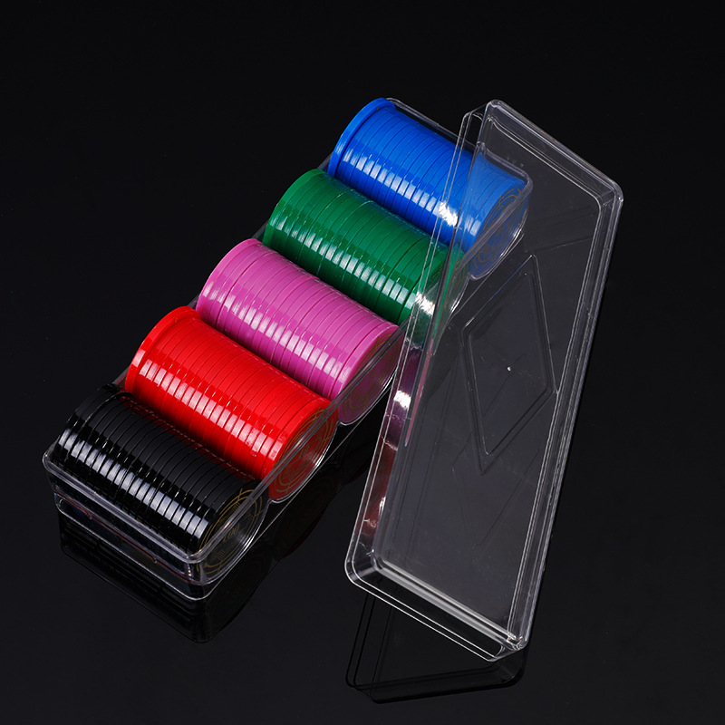 Picture of Can hold 100 chip box Texas Hold'em transparent card plate chip rack integral coin storage box code box
