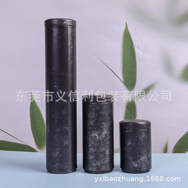 Small Round Tea Cake Tin Mini Small Tuocha Tea Cake Small Round Tin Retro Fine Frosted Tea Tin Iron Box Round Iron