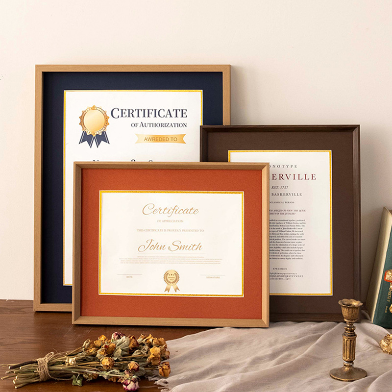 Picture of Graduation certificate frame A4 honor patent photo frame wall mounting graduation award display frame acrylic picture frame 20-inch
