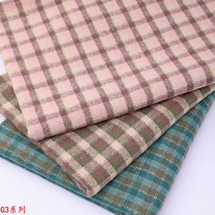 Picture of 260Gms Thickeneded Spot Wholesale Yarn-Dyed Cotton Yarn Plaid Velvet Children's Jacket Tr Fabric British Style Fabric