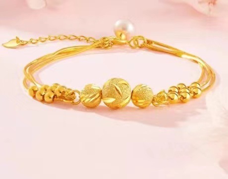 Picture of Multi-layer carved lucky beads bracelet girls bracelet niche design simple light luxury exquisite fashion jewelry