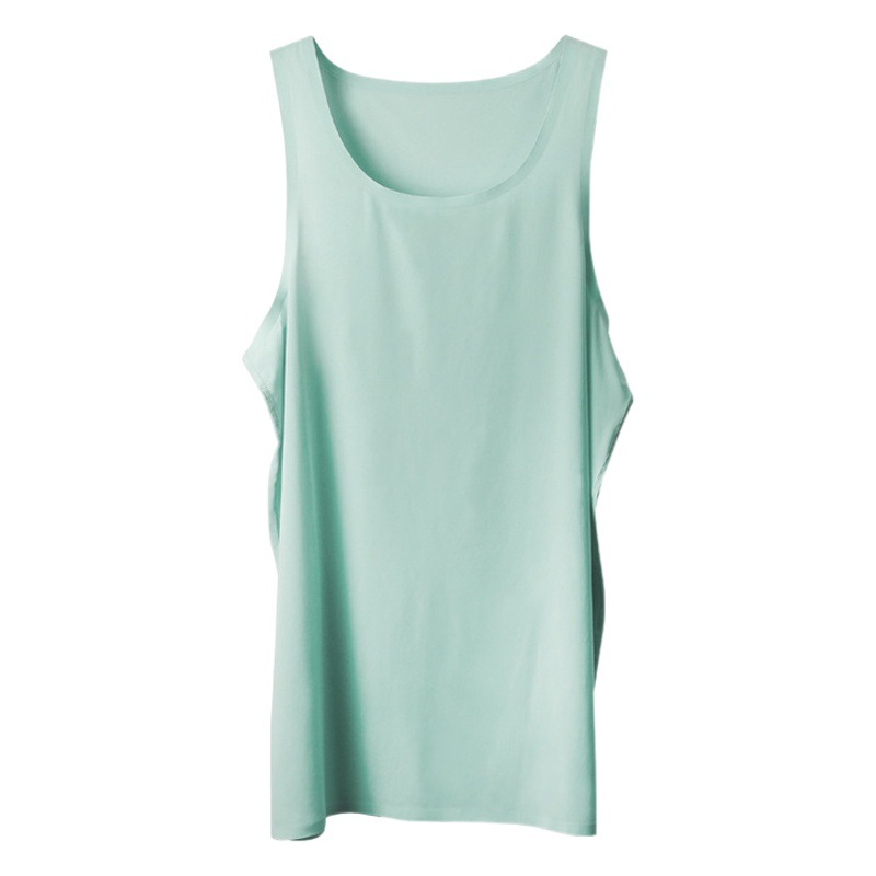 Picture of Vest Men's Ice Silk Seamless Inner Sweat Men's Sleeveless Underwear Pure White Sports Hurdle Summer Thin Base Shirt