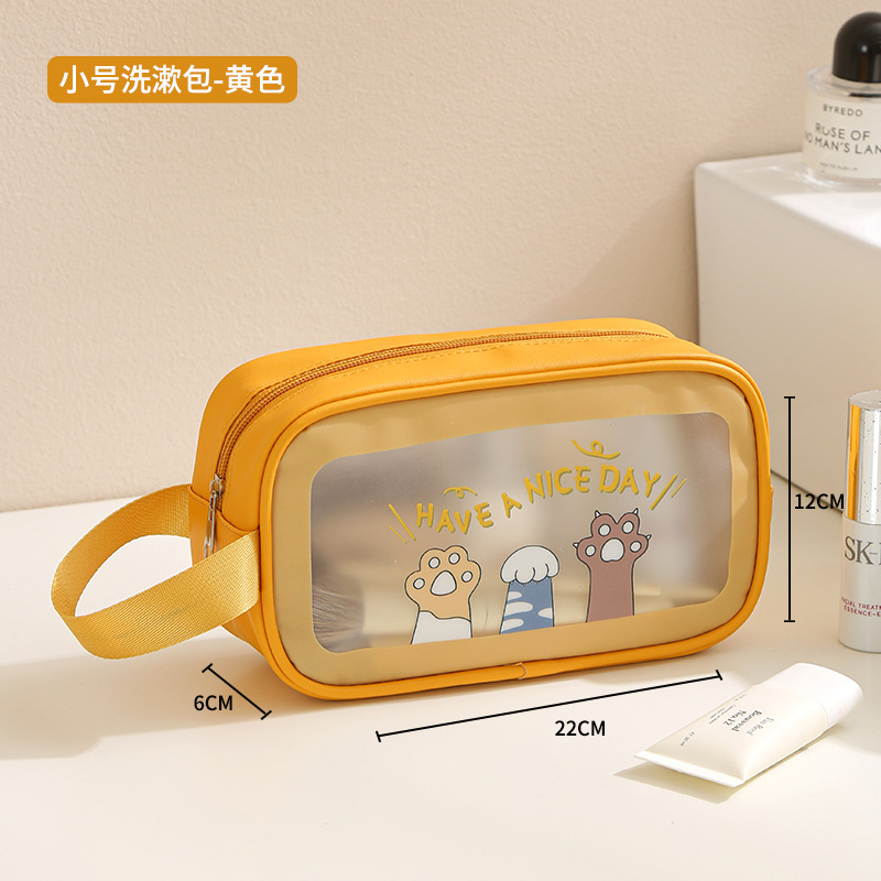 Picture of Waterproof Wash Bag Large Capacity Travel Cosmetic Storage Bag High-grade Sense Portable Transparent PVC Wash Bag for Women