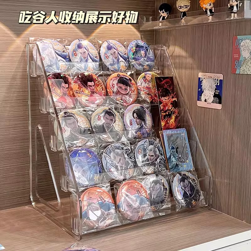 Desktop Badge Color Paper Surrounding Ladder Transparent Acrylic Storage Millet Stand Storage Box Bar Yum Display Stand