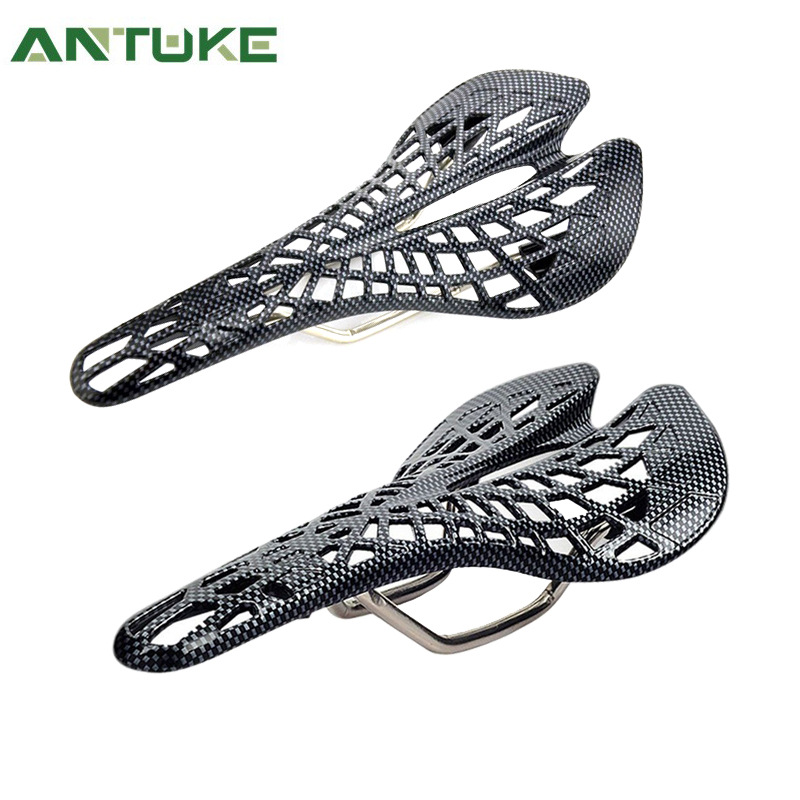 Cross-border Bicycle Carbon Pattern Breathable Saddle Mountain Bike Spider Cushion Bicycle Cycling Road Bike Carbon Fiber Saddle