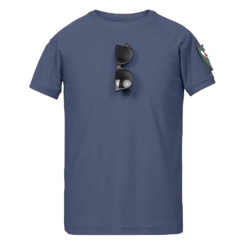 Summer Camouflage Tactical T-Shirt Short-Sleeved Military Fan T-Shirt Round Neck Loose Elastic T-Shirt Training Quick-Drying Short-Sleeved Men's