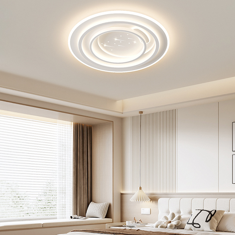 Picture of 2025 New Modern Atmospheric Living Room Ceiling Light Nordic Creative Gypsophila Ultra-thin Full Spectrum Eye Protection Bedroom Light
