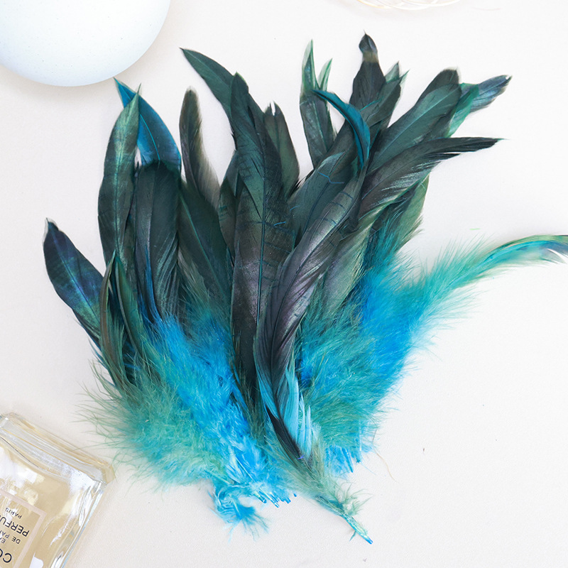 Picture of in stock 50 6-8 inch natural purple swimming feather chicken feather diy handmade accessories shooting props clothing accessories