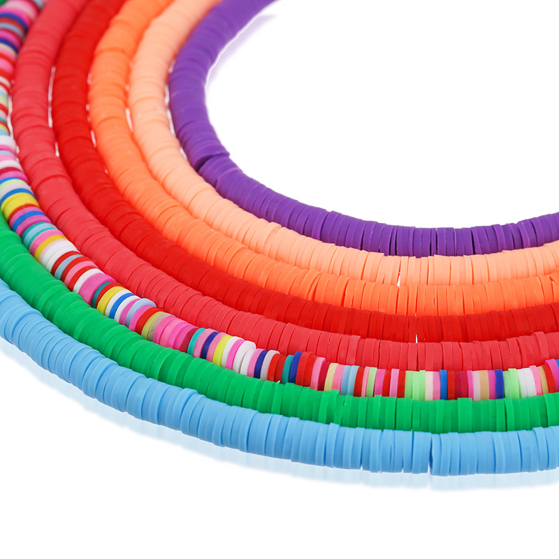 Picture of Jewelry Accessories Color Soft Ceramic Beaded Handmade diy Handmade Material Bracelet Necklace Bracelet Bead Spacer