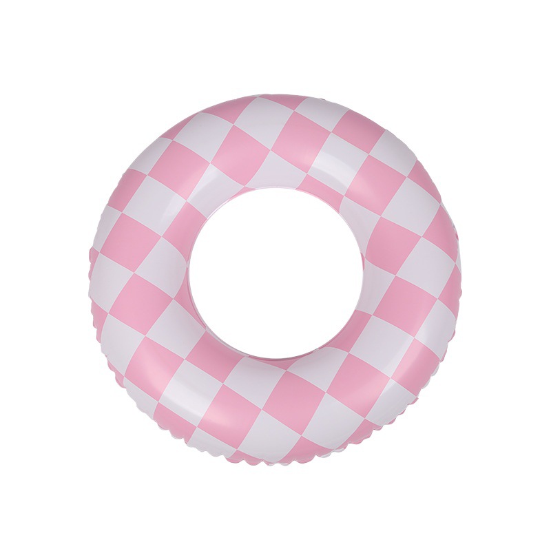 New children's swimming ring thickened checkerboard swimming ring adult water inflatable armpit ring swimming ring wholesale