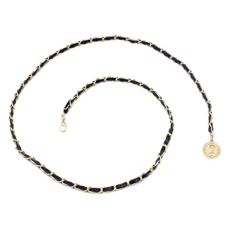 Waist Chain Women's Skirt Metal Sweater Chain Small Chanel Style High-end Sense ins Style Pants Chain Decorative Suit Thin Belt